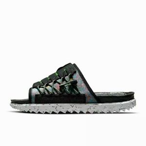 Nike Asuna Crater Slide Black Iron Grey White DJ4629-002 Men's Slides Size 11